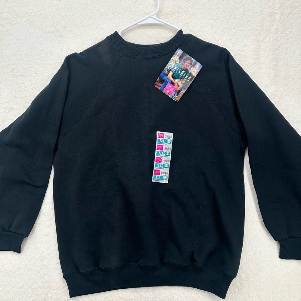 Vintage 90s Hanes Her Way Black Sweatshirt